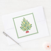 Weihnachtsbaum-Sticker Quadratischer Aufkleber (Umschlag)