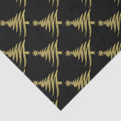 Weihnachtsbaum Stift Gold auf schwarz Seidenpapier (Ausschnitt)