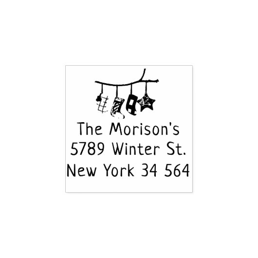 Weihnachtsbaum-Stil Gummistempel (Prägung)