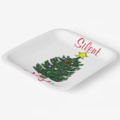 Weihnachtsbaum Stille Nacht Pappteller (Gewinkelt)