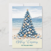 Weihnachtsbaum Strand Frohe Weihnachten (Vorderseite)