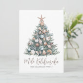 Weihnachtsbaum Strand Frohe Weihnachten (Stehend Vorderseite)