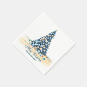 Weihnachtsbaum Strand Frohe Weihnachten Serviette (Ecke)