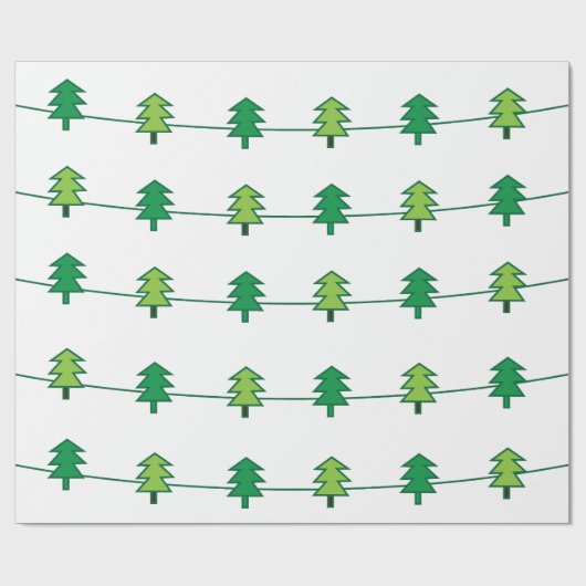 Weihnachtsbaum Streifen Muster Geschenkpapier (Flach)