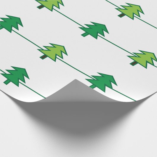 Weihnachtsbaum Streifen Muster Geschenkpapier (Ecke)
