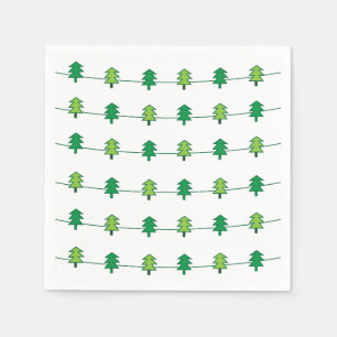 Weihnachtsbaum Streifen Muster Party Serviette