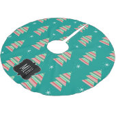 Weihnachtsbaum Streifen Schneeflocken Familie Ursp Polyester Weihnachtsbaumdecke (Schrägansicht)