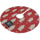 Weihnachtsbaum Streifen Schneeflocken Familie Ursp Polyester Weihnachtsbaumdecke (Schrägansicht)