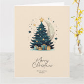 Weihnachtsbaum streift den Mond Karte (Gelbe Blume)