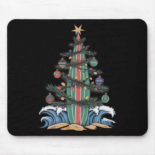 Weihnachtsbaum-Surfboard _1 Mousepad (Vorne)