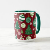 Weihnachtsbaum Süßigkeiten Ornamente Kaffeetasse (VorderseiteRechts)