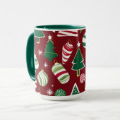 Weihnachtsbaum Süßigkeiten Ornamente Kaffeetasse (Vorderseite Links)