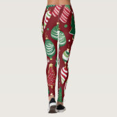 Weihnachtsbaum Süßigkeiten Ornamente Leggings (Rückseite)