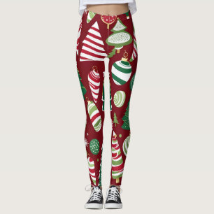 Weihnachtsbaum Süßigkeiten Ornamente Leggings