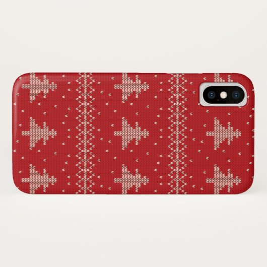 Weihnachtsbaum Sweater Snowflake iPhone Case (Rückseite (Horizontal))
