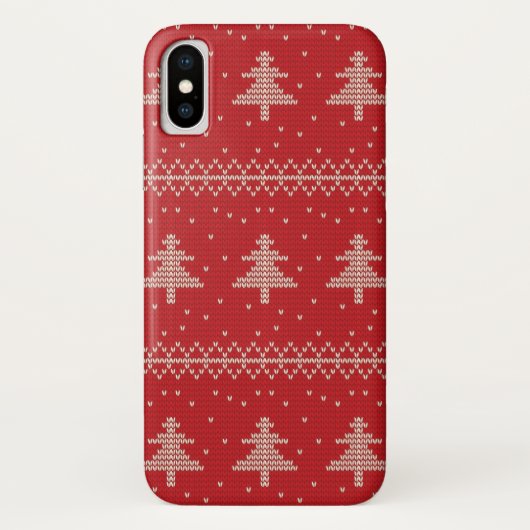 Weihnachtsbaum Sweater Snowflake iPhone Case (Rückseite)