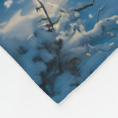 Weihnachtsbaum Szene Niedlich Hirschgewächse Snowm Fleecedecke (Ecke)