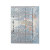 Weihnachtsbaum Szene Niedlich Hirschgewächse Snowm Notizblock (Rotiert)