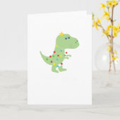 Weihnachtsbaum T Rex Dinosaur Funny Geschenk Karte (Gelbe Blume)