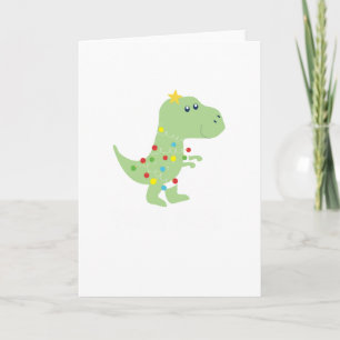 Weihnachtsbaum T Rex Dinosaurier Lustiges Geschenk Karte