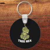 Weihnachtsbaum T-Rex Xmas Lights Pun Geschenk Schlüsselanhänger (Vorderseite)