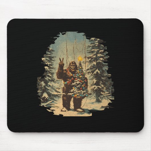 Weihnachtsbaum Tarot Xmas Sasquatch Mousepad (Vorne)