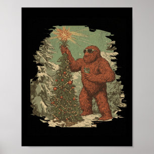 Weihnachtsbaum Tarot Xmas Sasquatch Poster
