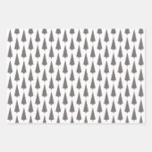 Weihnachtsbaum Tartan Muster auf Weiß Geschenkpapier Set (Vorderseite 2)