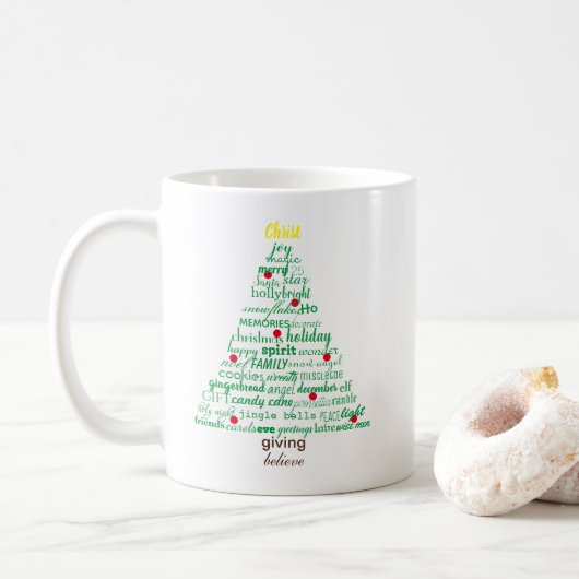 Weihnachtsbaum - Tasse (Mit Donut)