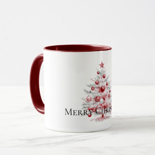Weihnachtsbaum Tasse (Vorderseite Links)
