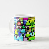 Weihnachtsbaum Tasse aus festem Glas (Vorderseite Links)