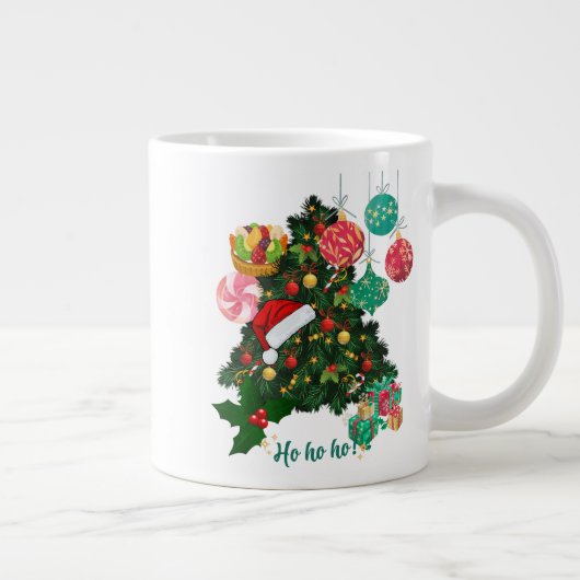 Weihnachtsbaum-Tasse | Festlicher Holiday Cup Jumbo-Tasse (Rechts)