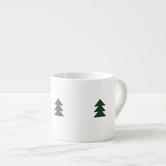 Weihnachtsbaum-Tasse (grün) Espressotasse (Vorderseite Rechts)