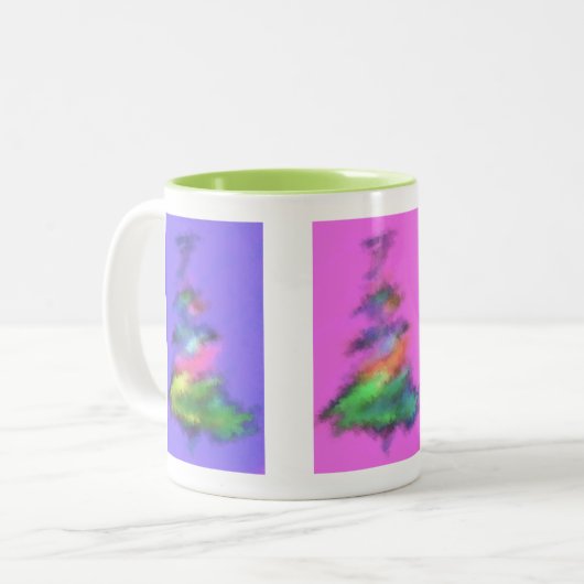 Weihnachtsbaum Tasse Grün Räume (Vorderseite Links)