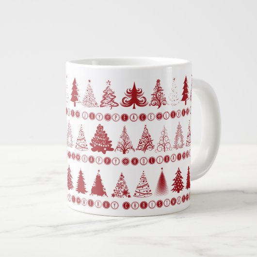 Weihnachtsbaum-Tasse Jumbo-Tasse (Vorderseite Rechts)