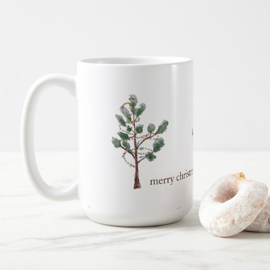 Weihnachtsbaum-Tasse Kaffeetasse (Mit Donut)