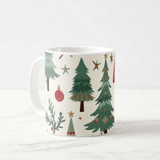 Weihnachtsbaum-Tasse Kaffeetasse (Vorderseite Links)