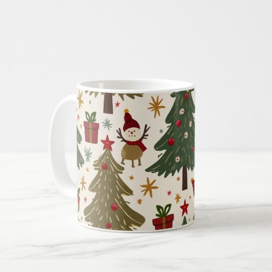 Weihnachtsbaum-Tasse Kaffeetasse (Vorderseite Links)