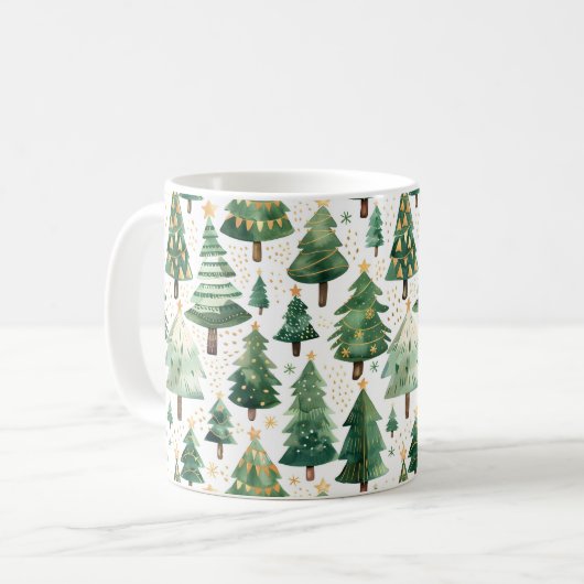 Weihnachtsbaum-Tasse Kaffeetasse (Vorderseite Links)