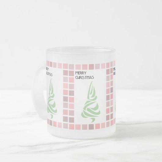 Weihnachtsbaum-Tasse Mattglastasse (Vorderseite Links)