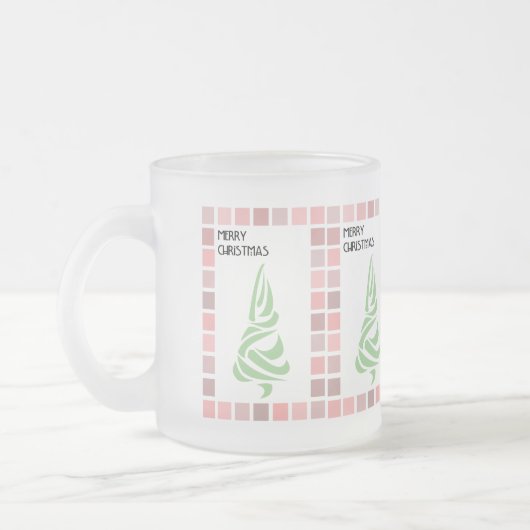 Weihnachtsbaum-Tasse Mattglastasse (Links)