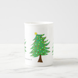 Weihnachtsbaum-Tasse Porzellantasse
