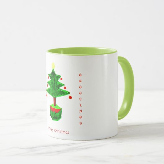 Weihnachtsbaum-Tasse Tasse (VorderseiteRechts)