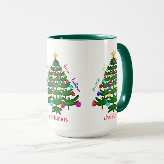 Weihnachtsbaum-Tasse Tasse (VorderseiteRechts)