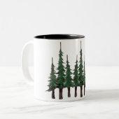 Weihnachtsbaum-Tasse Zweifarbige Tasse (Vorderseite Links)