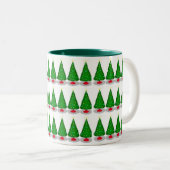 Weihnachtsbaum-Tasse Zweifarbige Tasse (VorderseiteRechts)