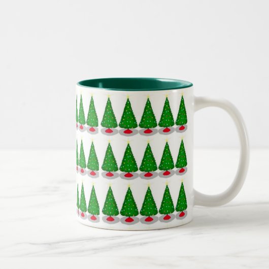 Weihnachtsbaum-Tasse Zweifarbige Tasse (Rechts)
