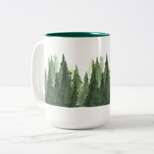 Weihnachtsbaum-Tasse, Zweifarbige Tasse (Vorderseite Links)