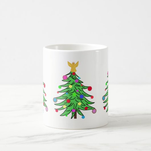 Weihnachtsbaum-Tassen-Gewohnheit Kaffeetasse (Mittel)