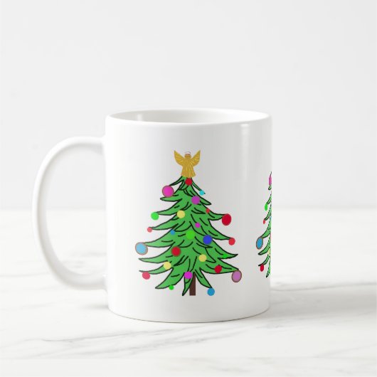 Weihnachtsbaum-Tassen-Gewohnheit Kaffeetasse (Links)